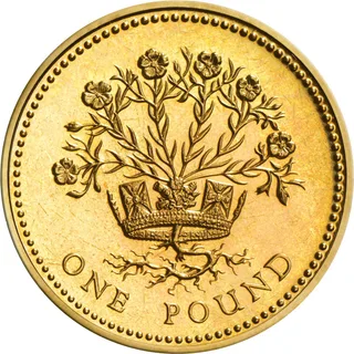 Flowering flax plant rising through the Royal Diadem with roots below, ONE POUND along the bottom