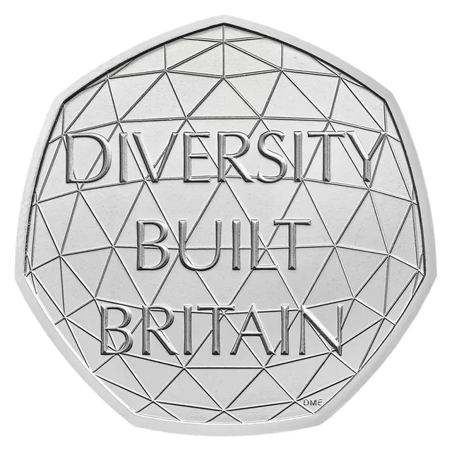 A network of interlinked lines and triangles like a geodesic dome, with DIVERSITY BUILT BRITAIN in script