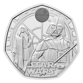 Darth Vader and Emperor Palpatine beneath a lenticular panel showing the Empire insignia, with STAR WARS lettering