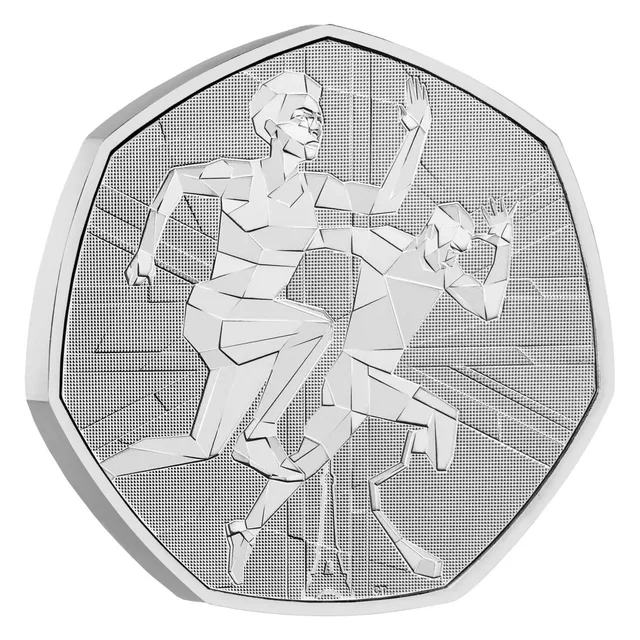 Two geometric athletes, Olympic and Paralympic, against the Union Flag, with a small Eiffel Tower at the bottom