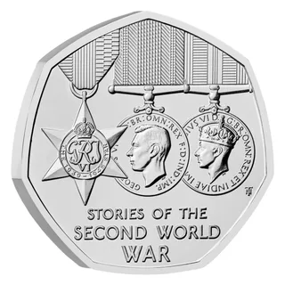 Three Second World War medals side by side: the 1939-1945 Star, the Defence Medal and the War Medal