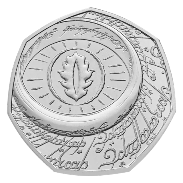 The One Ring with the blazing Eye of Sauron set within it, encircled by a band of Elvish script